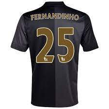 Camiseta de FERNANDINHO ML del Man City 2013-2014 Segunda Equipa
